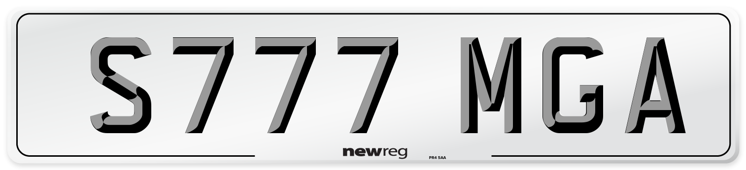 S777 MGA Number Plate from New Reg